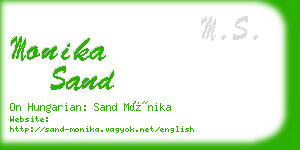 monika sand business card